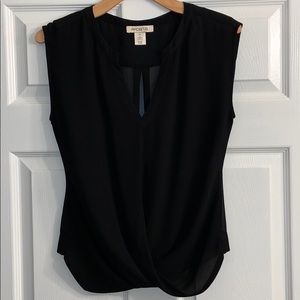 Arden B XS black sheer top